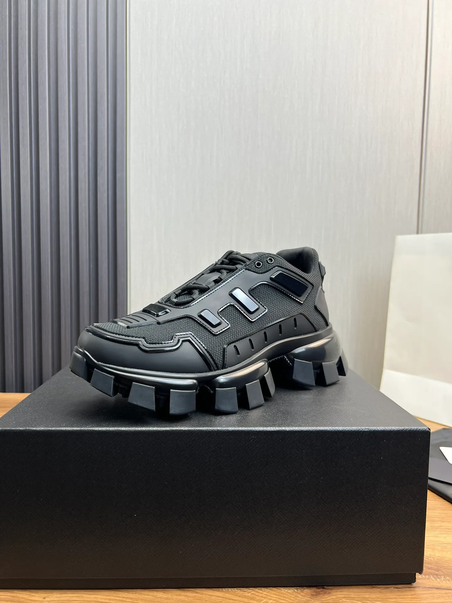 Men's shoes 💰620💰 [PRADA] Hot-selling thick-soled shoes 🔥 Available all year round ✔️Official website synchronization Original fly-knit film fabric + cowhide lining, 1⃣️:1⃣️reproduction, original sole, 38-45 (45 made to order, non-refundable)